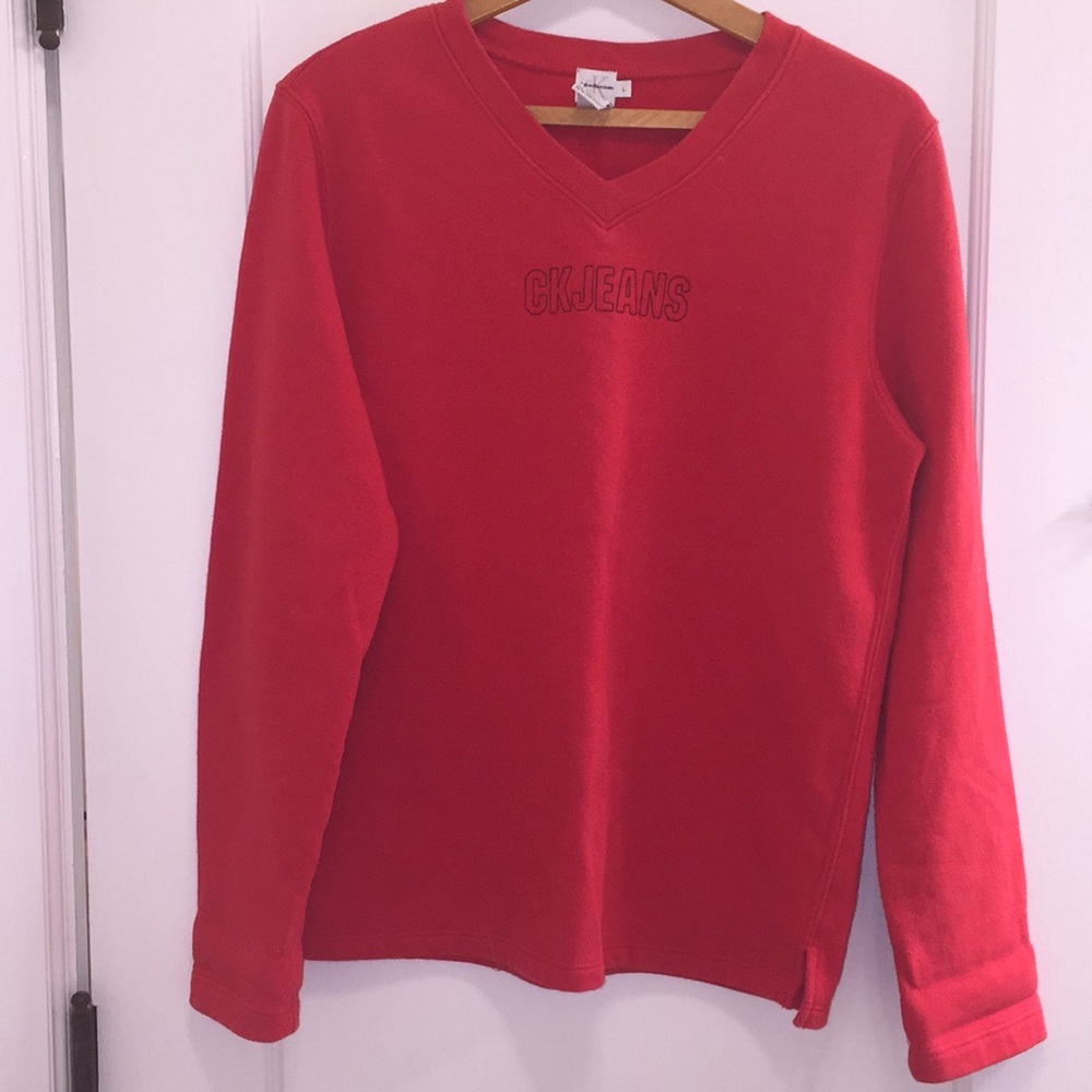 Vintage Calvin Klein V Neck Sweatshirt